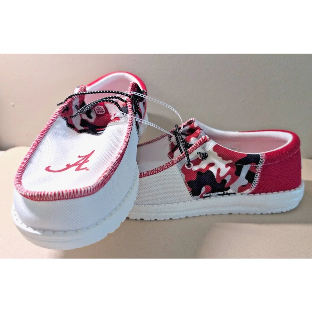 Hey Dude Wally Tri Alabama Crimson Tide Size 15 Alabama Crimson White Red NEW!